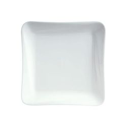 Cameo China 707-101 9 7/8" Square Slant Embossed Plate - Ceramic, White