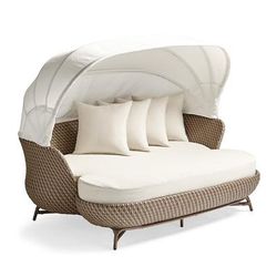 Malia Daybed Replacement Cushion - Standard, Vista Boucle Air Blue - Frontgate