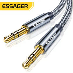 Essager – câble de haut-parleur Aux câble Audio Jack 3.5mm adaptateur pour casque de voiture