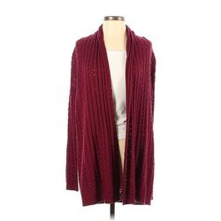 Max Studio Cardigan Sweater: Burgundy - Women's Size Small