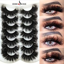 7 Pairs Fluffy False Eyelashes, Naturally Soft & Thick 9d Faux Mink Eyelashes, Enhance Eye Makeup