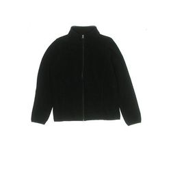 Amazon Essentials Fleece Jacket: Black Solid Jackets & Outerwear - Kids Girl's Size 14