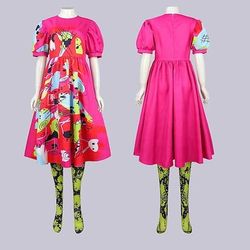 Settimana del libro 2026 Bambola Vestito Abiti Rosa Acceso for Per donna Ragazze Bambini Adulti Carnevale Settimana del libro Addio al Nubilato