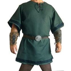 Punk Gotico Medievale Rinascimento Blusa / Camicia Tunica Guerriero Vichingo Taglie Forti Tinta unica Costume Per uomo Vichingo Feste Adulti Blusa