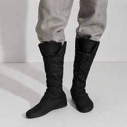 Retrò Vintage Medievale Rinascimento Stivali jazz piatti Pirata Guerriero Vichingo Ranger Allacciato Tiro con l'arco Costume Per uomo Unisex Halloween Carnevale Feste Casual Quotidiano LARP Adulti