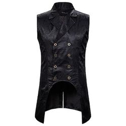 Natale Vintage Moda Cappotto Mascherata Gilet Principe Medico della peste Nobile Jacquard Jacquard Costume Per uomo Reale Stile Steampunk Halloween Carnevale Mascherata Evento / Festa Adulti Gilet