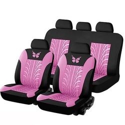 5 posti coprisedili per auto set completo coprisedili per auto completamente circondati interni auto lavabili traspiranti comodi coprisedili per auto ricamati con motivo a farfalla