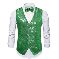 Vintage Anni 1920 Gilet Papillon Il grande Gatsby Gentiluomo Testimoni dello Sposo Slim Fit Costume Per uomo Mascherata Matrimonio Ospite di nozze Festa / Sera Adulti Gilet Fiocco Autunno Inverno