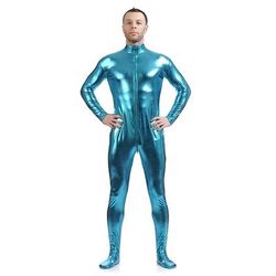 Costume di Carnevale Tuta Intera Tute Zentai Lucide Costume Cosplay Tuta di pelle Tinta unita Sesso Costume Sexy Per uomo Per donna Costume per Halloween Adulti