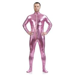 Costume di Carnevale Tuta Intera Tute Zentai Lucide Costume Cosplay Tuta di pelle Tinta unita Sesso Costume Sexy Per uomo Per donna Costume per Halloween Adulti