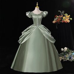 Gotico Rococò Ispirato al vintage Vestito Costume da festa Mascherata Principessa Shakespeare Tinta unica Abito da ballo Costume Per donna Natale Halloween Carnevale Feste Serata Formale Ricevimento