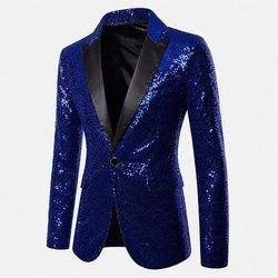 Disco Anni '80 Completi Blazer Blazer con Colletto a Revers Risvolto a punta Normale Disco Paillettes Costume Per uomo Costume di Carnevale Halloween Mascherata Feste Club Parata dell'Orgoglio