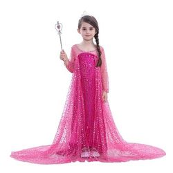 Settimana del libro 2026 Regina delle nevi Gelido Principessa Elsa Vestito Abito da damigella Sottoveste a-linea Abito a Fantasia for Ragazze Natale Giornata universale dell'infanzia Mascherata