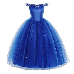 Regina delle nevi Cenerentola Fiaba Principessa Abito da damigella Costume per festa a tema Abiti in tulle Cosplay for Ragazze Bambini Carnevale Mascherata Settimana del libro Performance Sinfonia di