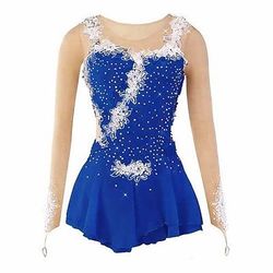 Vestito da pattinaggio artistico Per donna Da ragazza Pattinaggio sul ghiaccio Vestiti Completi Giallo Chiaro Rosa baby Lilla Floreale Retato Elastene Di pizzo Elevata elasticità Addestramento
