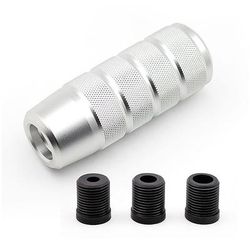 pomello del cambio zigrinato in alluminio antiscivolo universale da 9,5 cm - cambio manuale m8 m10 m12 gm - pomello della leva del cambio jdm opaco