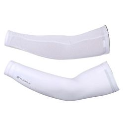 1 paio Nuckily Manicotti da ciclismo Manicotti Maniche a compressione Tinta unica UPF 50 Riflessivo Leggero Bicicletta Bianco Nero per Per uomo Per donna Per adulto Bici da strada Mountain bike Pesca