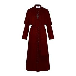 Retrò Vintage Medievale Cappotto Collana Trench Strega Medico della peste Prete Tinta unita Costume Per uomo Stile Steampunk Notte di Valpurga Halloween Carnevale Mascherata Festa / Sera Palcoscenico