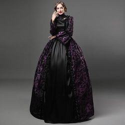 Abito Di pizzo Rococò Vittoriano Lunghezza al pavimento Vestito Costume da festa Mascherata Taglie Forti Su misura Maria Antonietta Pizzo Abito da ballo Costume Per donna Balli di fine anno Feste