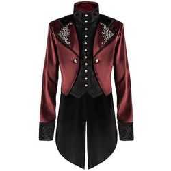 Capotto Medievale Retro Vintage Punk e Gotico Masquerade Cappotto da Codino Principe Nobile Abbigliamento Elegante Uomo ebenezer Scrooge Elfo Reale Steampunk Carnevale Masquerade Festa Sera Cappotto