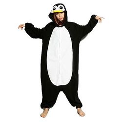 Pigiama Kigurumi Costume di fantasia Costume tutina Fantasia animale Pinguino Cartone animato Caldo Pigiama Costume Divertente Adulti Unisex Uomini e Donne Halloween Carnevale Feste Performance