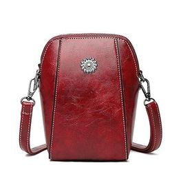 Borsa a tracolla da donna in similpelle marrone – elegante design a girasole con tracolla regolabile per l'uso quotidiano, i viaggi e le uscite informali