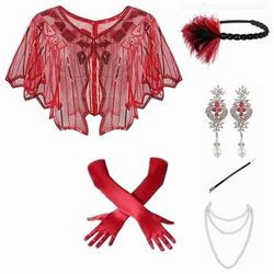 Anni 1920 Retrò Vintage Set di accessori Sciarpe da flapper Il grande Gatsby Charleston Invitato al matrimonio Costume Per donna Mascherata Festa / Sera Ricevimento di nozze Addio al Nubilato Adulti