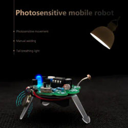 Kit Robot Mobile fotosensibile Firefly fai da te Bulk Tail Breathing Light Fun Electronic Education
