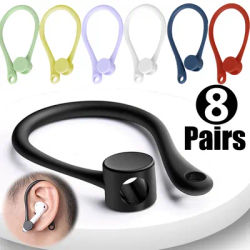 8/4/1Pair Soft Silicone Earphone Anti Lost Ear Hook for Apple Airpods 1 2 Wireless Headphone Anti-drop Eartips Protective Sleeve