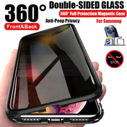 For Samsung Galaxy S25 S23 S24 Ultra Case 360°Screen Sealed Anti peeping privacy sunglasses glass