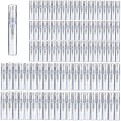 100Pcs 2ml 3ml 5ml Mini Plastic Spray Empty Bottles Portable Fragrance Perfume Atomizer Refillable Mist Cosmetic Containers