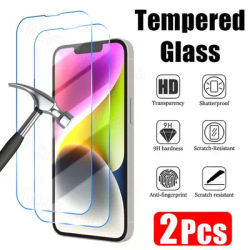 2PCS Tempered Glass for iPhone 16 15 14 13 12 11 Pro Max Mini Protective Glass for iPhone 15 Plus 7 8 X XR XS Max SE 2020 2022