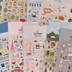 Coreano Import Original Suatelier Collection Kawaii Daily Stickers Scrapbooking Diy Journal