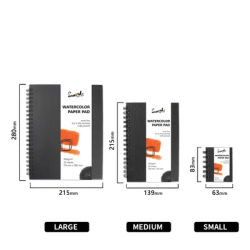 SeamiArt 12Sheet 230gsm Mini Watercolor Sketchbook Drawing Notebooks for School Beginner Watercolor Painting Art Supplies