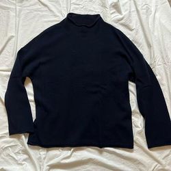 J. Crew Sweaters | J Crew Cashmere Tissue Roll Neck. Size Medium. Navy | Color: Blue | Size: M