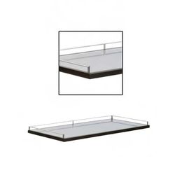 Forbes Industries 6034-PS 3 Sided Single Gallery Rails - Polished Stainless Steel