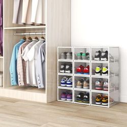 Shoe Storage Box Set Of 6 by LCM Home Fashions, Inc. in White