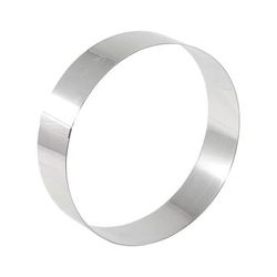 Matfer Bourgeat 371411 10 1/4" Round Mousse Ring, Stainless Steel