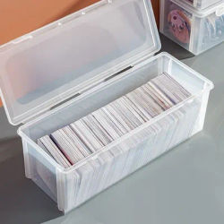 Transparent Photocard Storage Box 3 inch Idol Small Photo Card Organizer Case High Capacity Plastic Stationery Storage Case