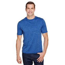 A4 N3010 Men's Tonal Space-Dye T-Shirt in Royal Blue size XS | Polyester A4N3010