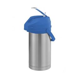 Service Ideas CTAL37BLU 3 7/10 Liter Lever Action Airpot, Stainless Steel Liner, Silver
