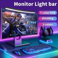LED Computer Monitor Light Bar Screen Light PC Laptop Hanging LED Bar Light Stepless Dimming For Study Reading USB Screen Lights