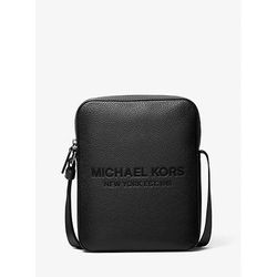 Michael Kors Cooper Logo Embossed Pebbled Leather Flight Bag Black One Size