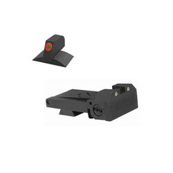 Kensight Bomar BMCS Beveled Blade Adjustable Target 1911 Rear Night Sight Set w/Deep Sight Notch Square Blade Black 990-095