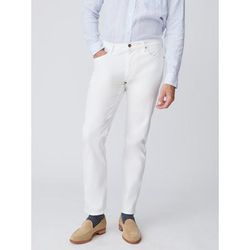 J.McLaughlin Men's Parker 5-Pocket Straight Pants White, Size 38 | Cotton/Elastane