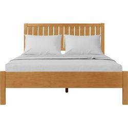 Graham Wooden Platform Bed in Black, Queen by Camden Isle in Oak (Size KING)