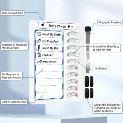 1 Set cancellabile Chore Chart Daily Planner Memo Magnetic Sticker Do List Routine Checklist scheda