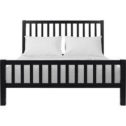 Hampton Wooden Platform Bed in Oak, Queen by Camden Isle in Black (Size KING)