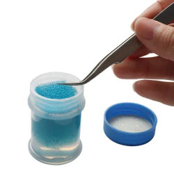 40ml Tweezers Cleaner Plastic Bottle Eyelash Extension Tweezers Cleaning Solution Sponge Eyelash Glue Remover Tweezer Clean Tool