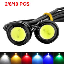 2/6/10 PCS lampadina di segnalazione a LED per Auto Daytime Running Eagle Eye Lights COB 12V 7000K